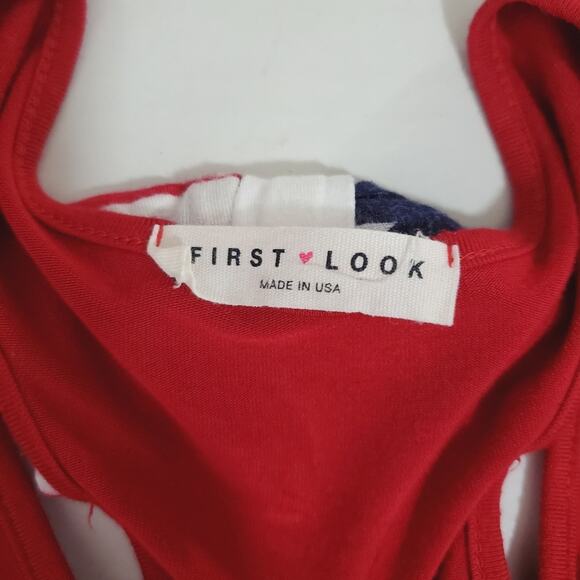 First Look | Patriotic USA Red White Blue Back Bow Racerback Tank Dress - Picture 5 of 5